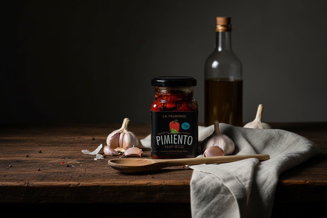 Pimiento Semiseco en AOVE con Hierbas Aromáticas